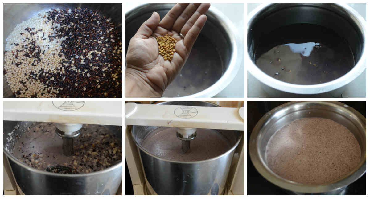 Upala Karuppu Kavuni arisi Dosa/Black Rice Dosa