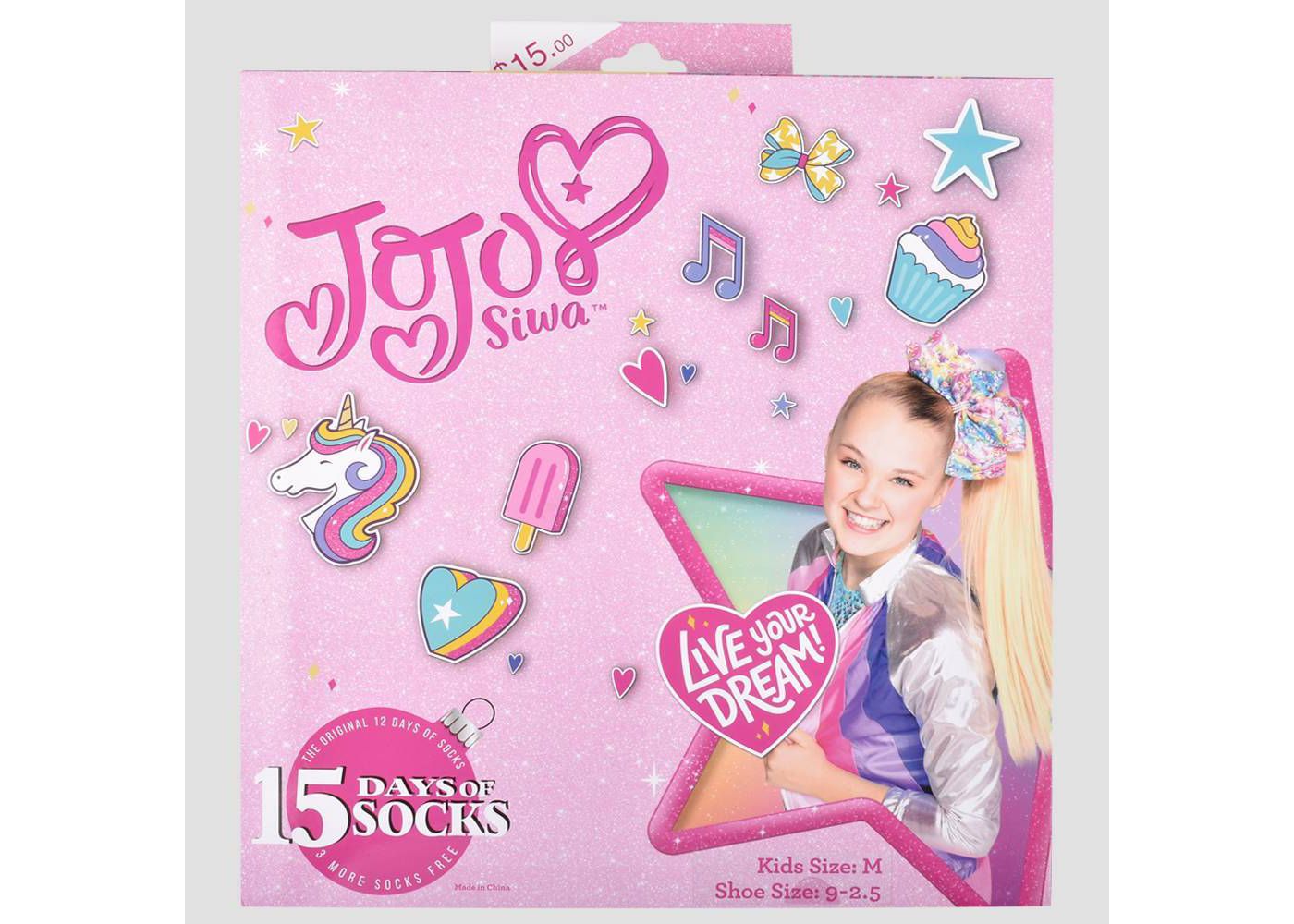 NickALive! Target Unveils BowTastic Girls' JoJo Siwa 15 Days of Socks