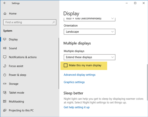 Icone del desktop spostate dal monitor principale al monitor secondario