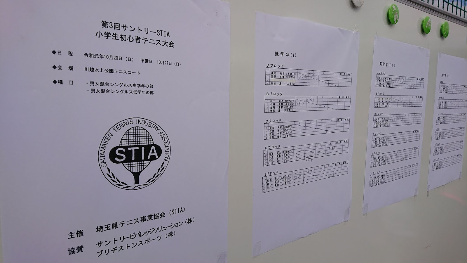 テニスクラブ大井ファミリー スタッフ総合ブログ サントリージュニア２０１９ R１ １０ ２１