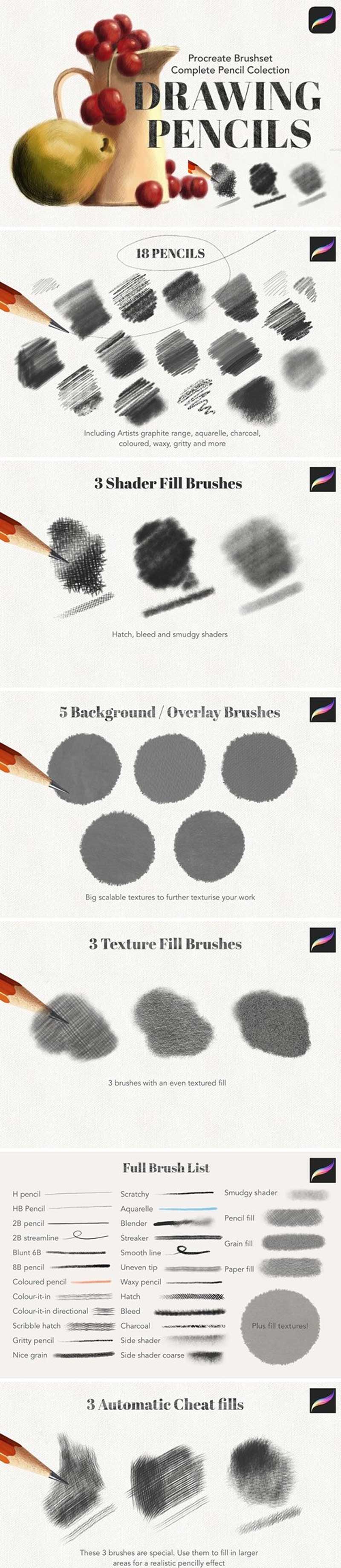 Procreate Pencil Drawing Collection 2 sfdhsdr