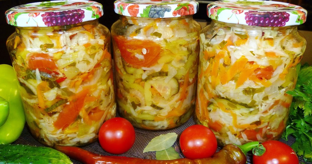Салат осенний на зиму с капустой. Салат осенний на зиму с капустой