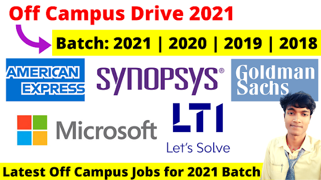 5 Latest Off Campus Recruitment Drive 2021