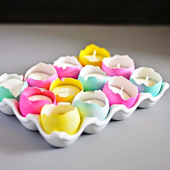 FUN RECIPE WORLD How To Make Eggshell Candle Centerpiece