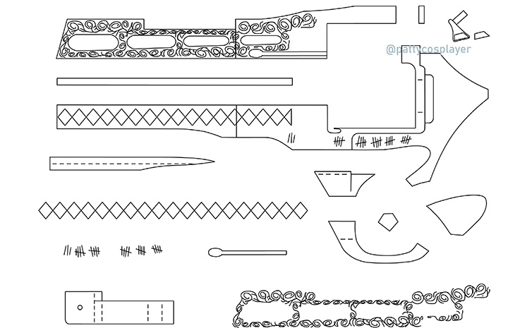 Harley Quinn Revolver Tutorial DIY + template