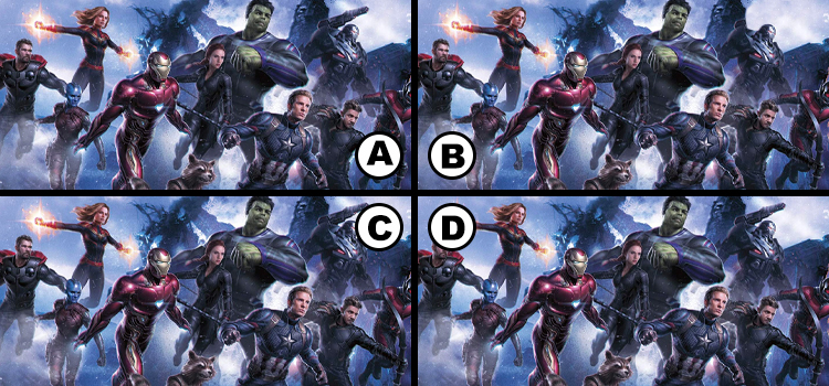 Spot the Difference Avengers Quiz Answers