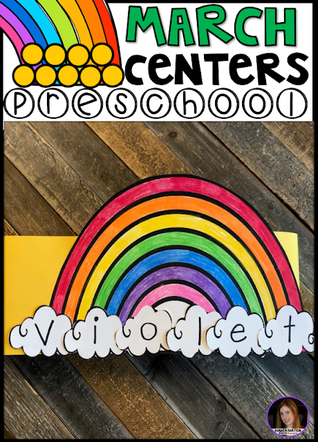 Are you looking for fun thematic spring centers that you can prep quickly for your preschool classroom?  The check out March Centers for Preschool!