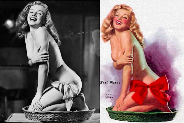 Marilyn Monroe posando como modelo Pin-up antes de ser famosa