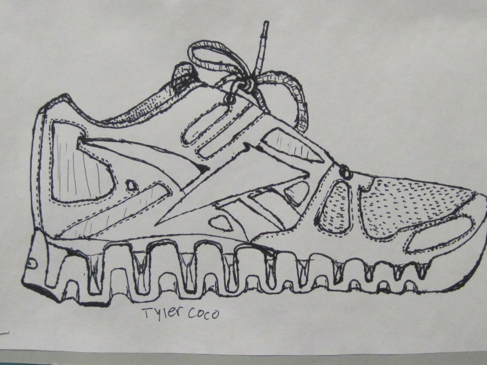 Shana's Art Room Contour Shoe Drawings