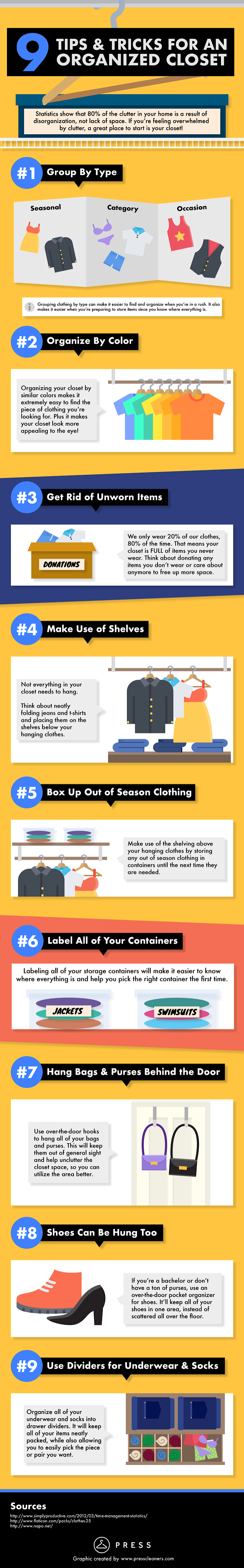 How to Organize Your Closet? - Infographic