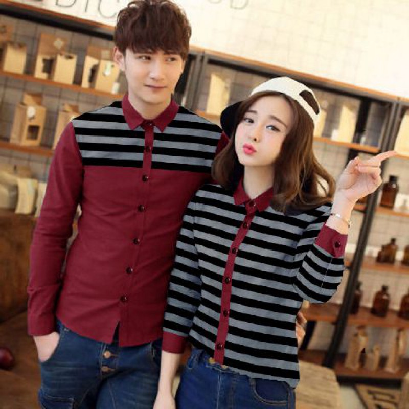 Jual Online Line Full Maroon Grey Couple Murah di Jakarta Bahan Katun Terbaru Jual Online Line Full Maroon Grey Couple Murah di Jakarta Bahan Katun Terbaru