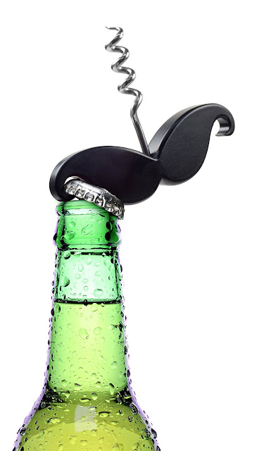 Cool Mustache Themed Products Mustache Corkscrew and Bottle Opener