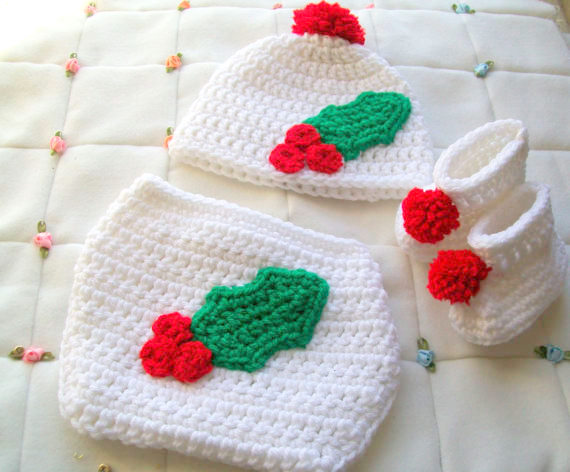 Christmas baby  hat Crochet pattern