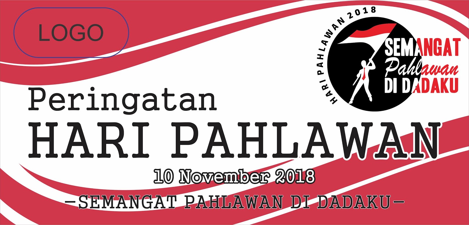 Contoh Spanduk dan Logo Resmi Hari Pahlawan Tahun 2018