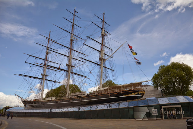 Cutty Sark - kliper herbaciany. Obserwatorium wraz z Domem Królowej i Cutty Sark wchodzi w skład Królewskiego Muzeum w Greenwich.