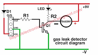 gas leak detector circuit diagram