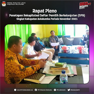 KPU Bulukumba, tetapkan DPB periode November 2021