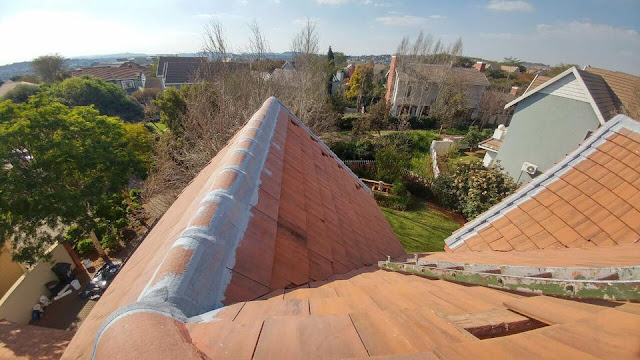 Waterproofing on a high pitch tile roof