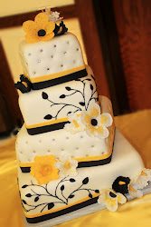 cake yellow sparkle cakes layers fondant glitter gold stunning