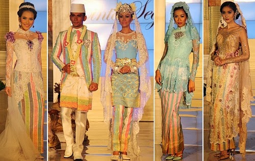 mode kebaya pengantin brokat