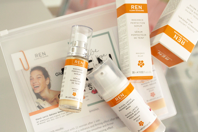 REVIEW | REN Glycol Lactic Radiance Renewal Mask and Radiance Perfection Serum
