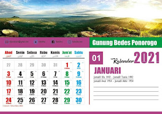 kalender 2021 desain duduk untuk meja