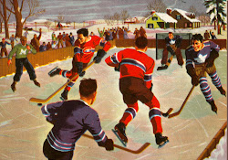 A hockey game