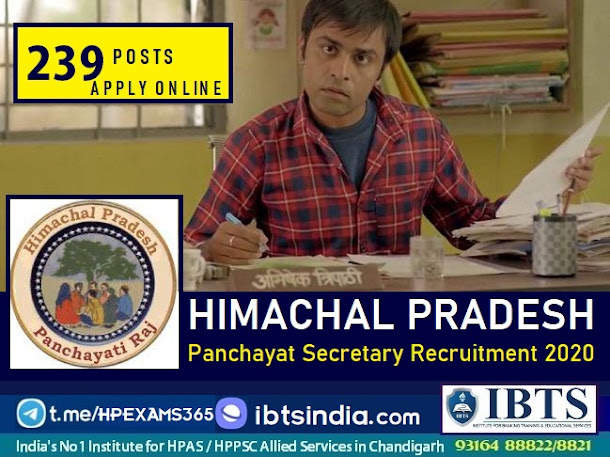 HP Panchayat Secretary Recruitment notification