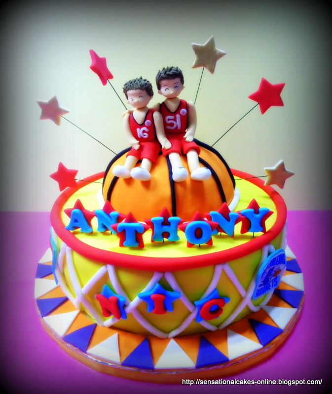 The Sensational Cakes basketball Theme Cake Singapore . Featuring 2 Brothers , customized