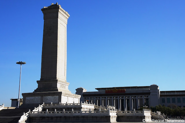 Monument to the People's Heroes and National Museum of China Tiananmen Square Beijing China