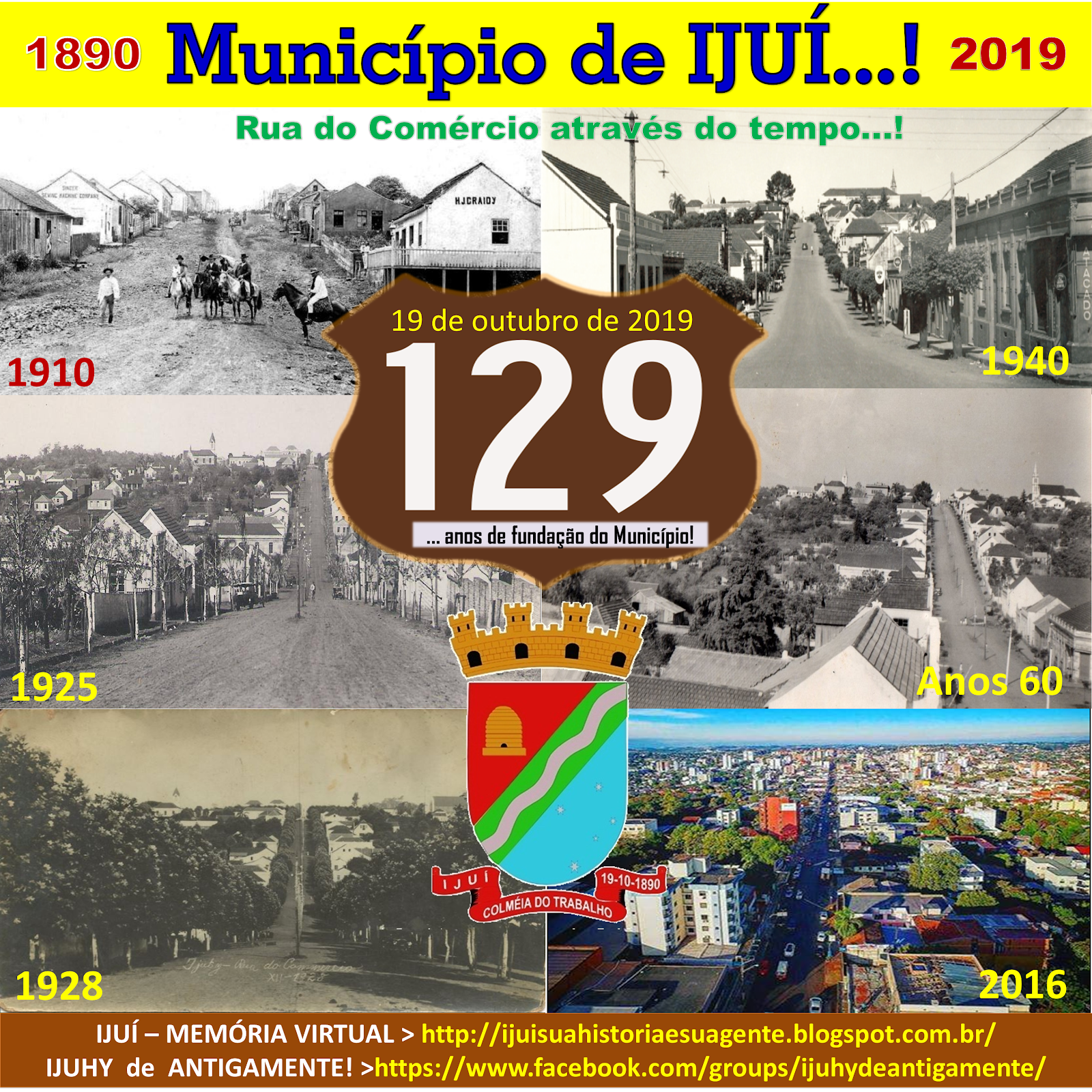IJUÍ RS Memória Virtual Município de Ijuí completa 129 anos de