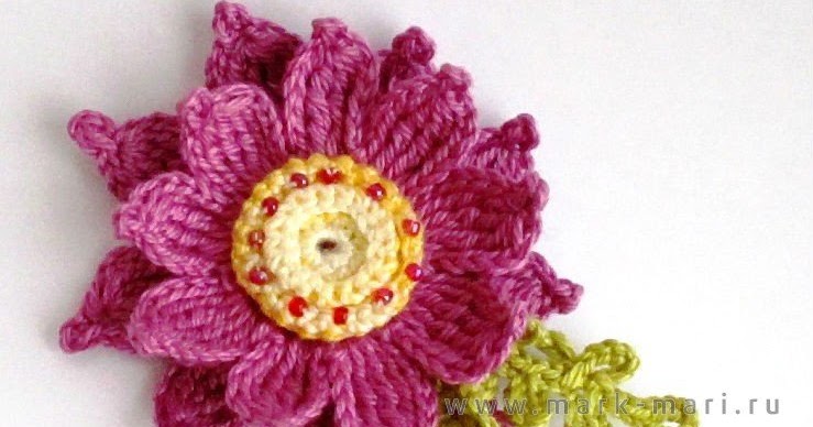 ergahandmade: Crochet Flower + Diagram