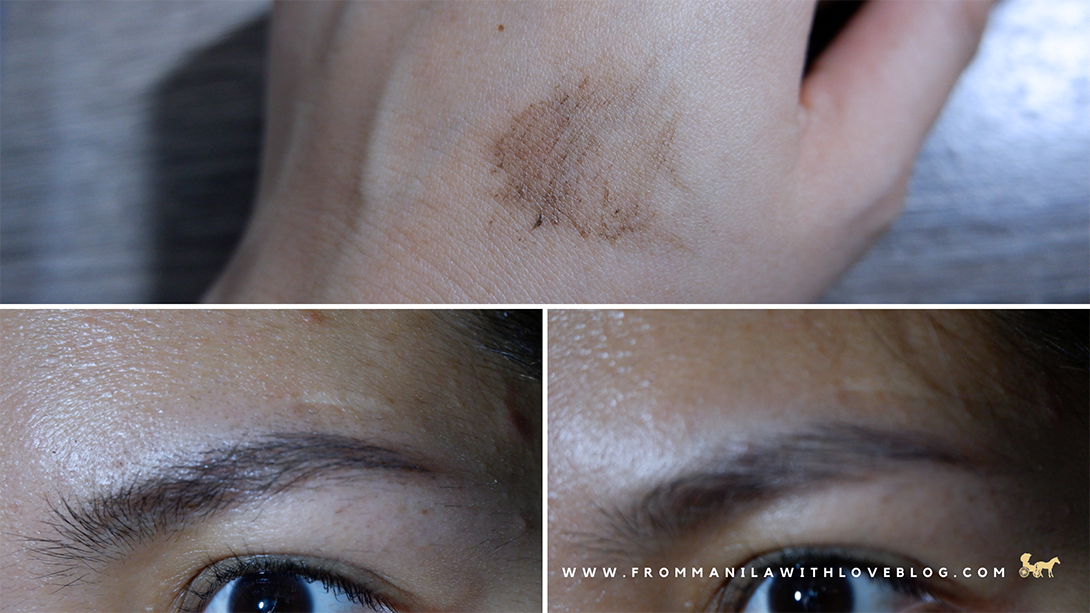 vice cosmetics brow gel in natural brown swatch