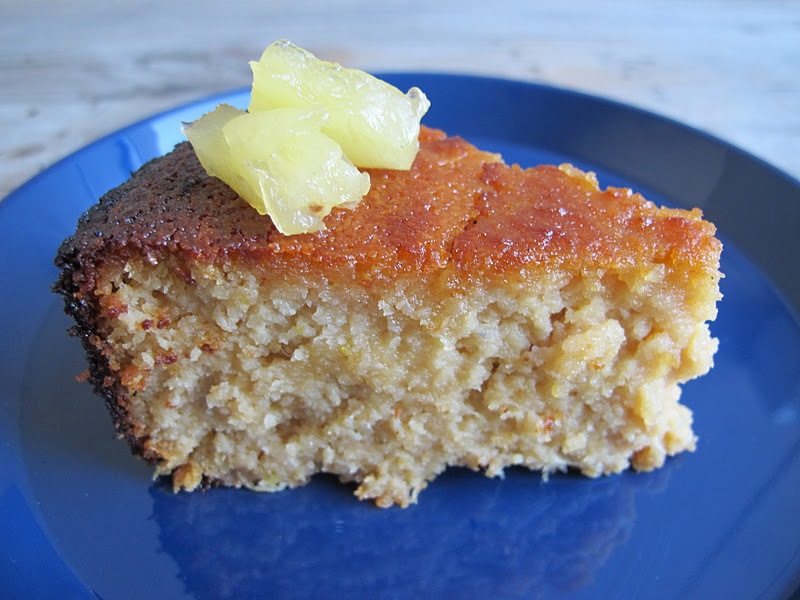 Morsels and Musings caramelised pineapple & coconut cake