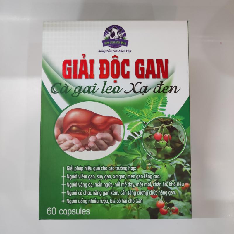 GIẢI ĐỘC GAN CÀ GAI LEO XẠ ĐEN – HỘP 60 VIÊN