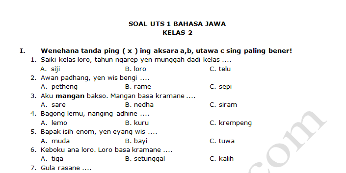 Materi Bahasa Jawa Kelas 2 Sd Cara Golden