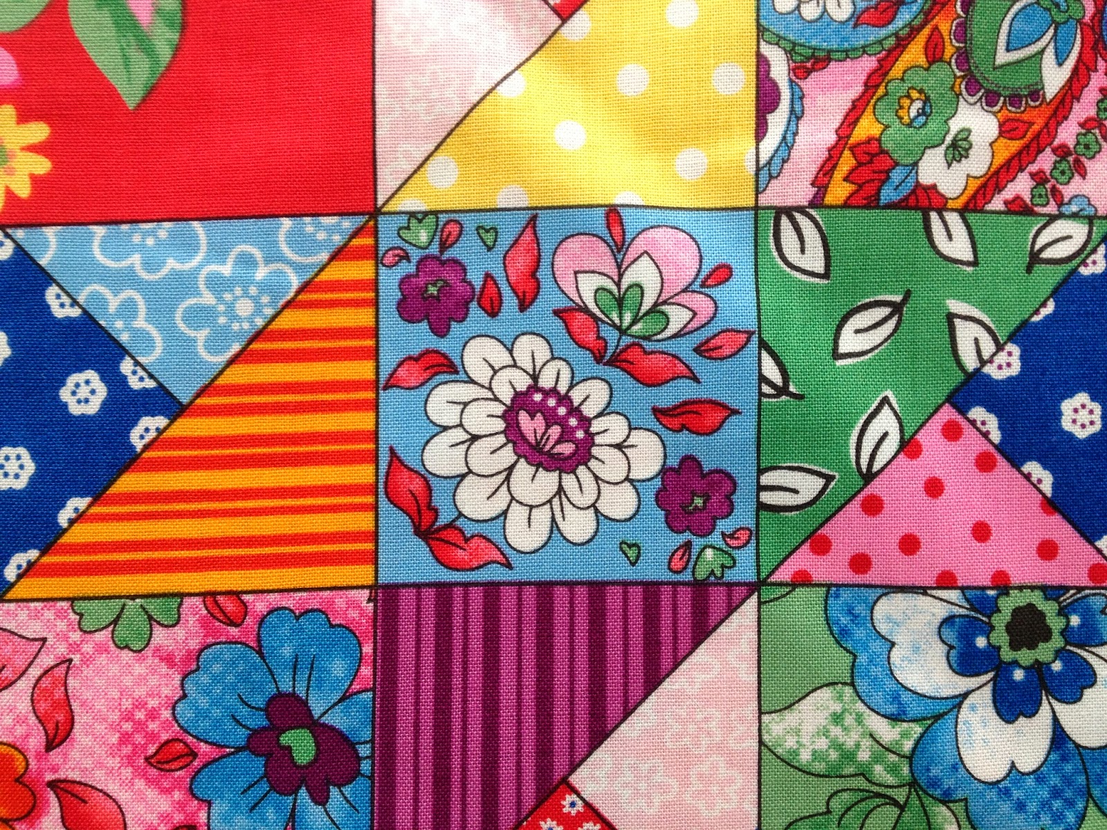 Flowers in the Window Quilting Bee Patchwork Fabric