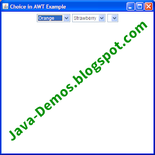 Creating AWT Choice in Java