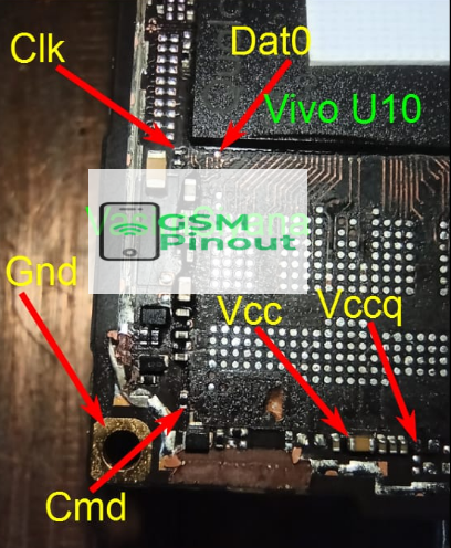 Vivo U10 -Vivo1916 PD1928F ISP (EMMC) Pinout For EMMC Programming ...