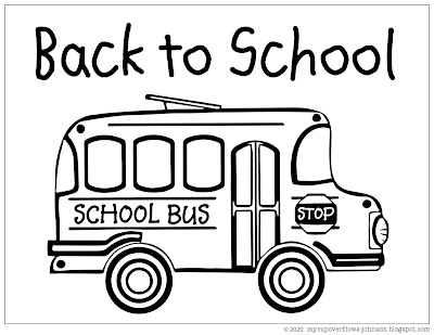 Back to school bus coloring page