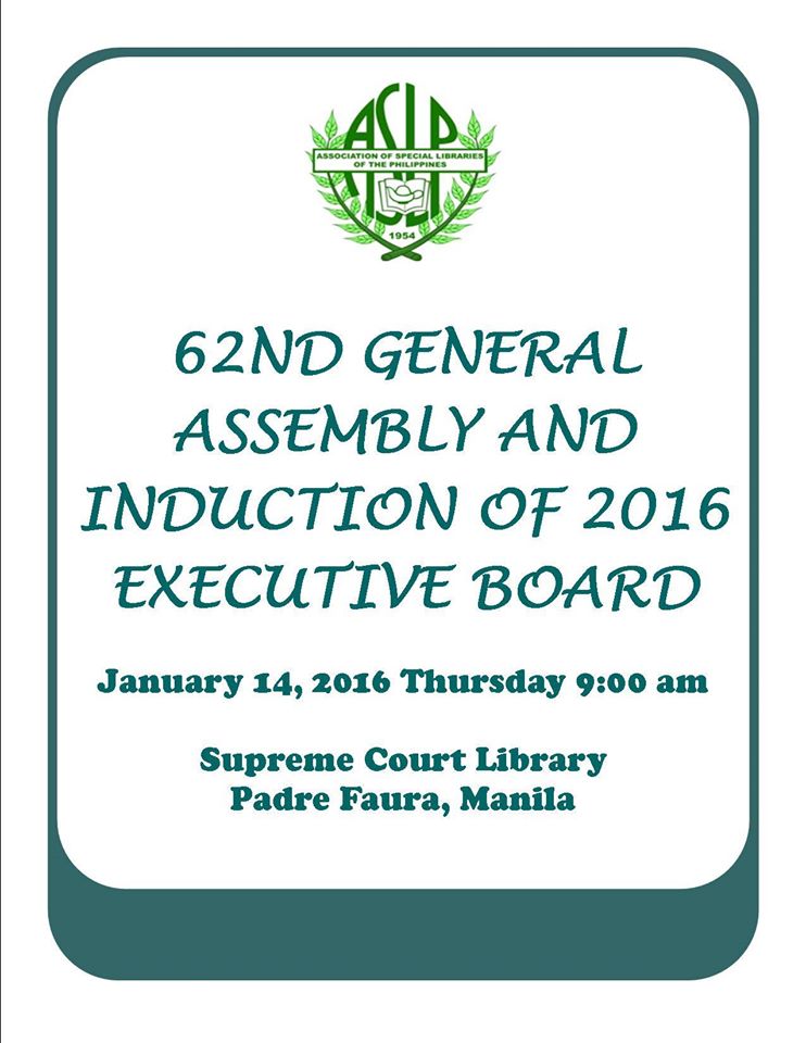 PLAI Southern Tagalog Region Librarians Council ASLP 62nd General