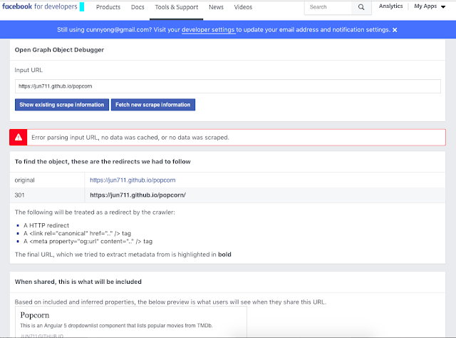 Facebook Developer Debugger Test Result Debugger Test Result