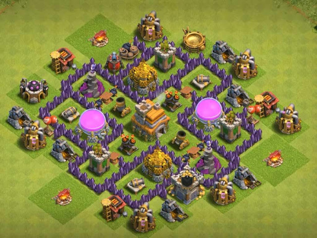 Base Town Hall 6 Clash of Clans Hybrid