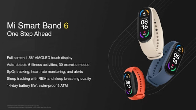 Spesifikasi Utama Xiaomi Mi Smart Band 6 Spesifikasi Utama Xiaomi Mi Smart Band 6