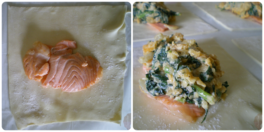 Salmón Wellington: relleno de salmón y espinacas