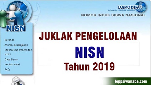 Juklak Pengelolaan Nisn Tahun 2019 Foppsi Wanasaba