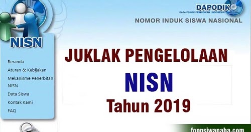 Juklak Pengelolaan Nisn Tahun 2019 Foppsi Wanasaba