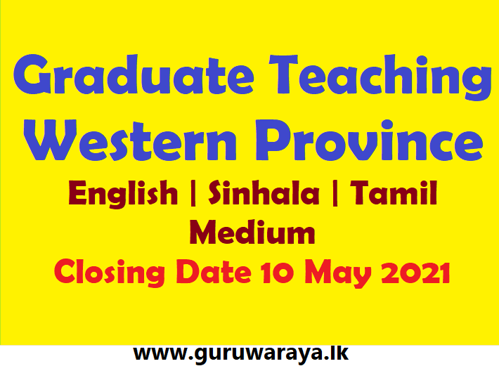 Graduate Teaching : Western Province