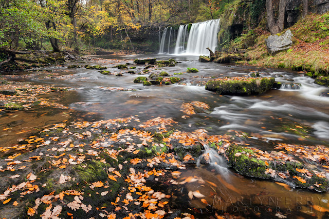 Upper Gushing Falls in the Brecon Beacons, Wales by Martyn Ferry Photography