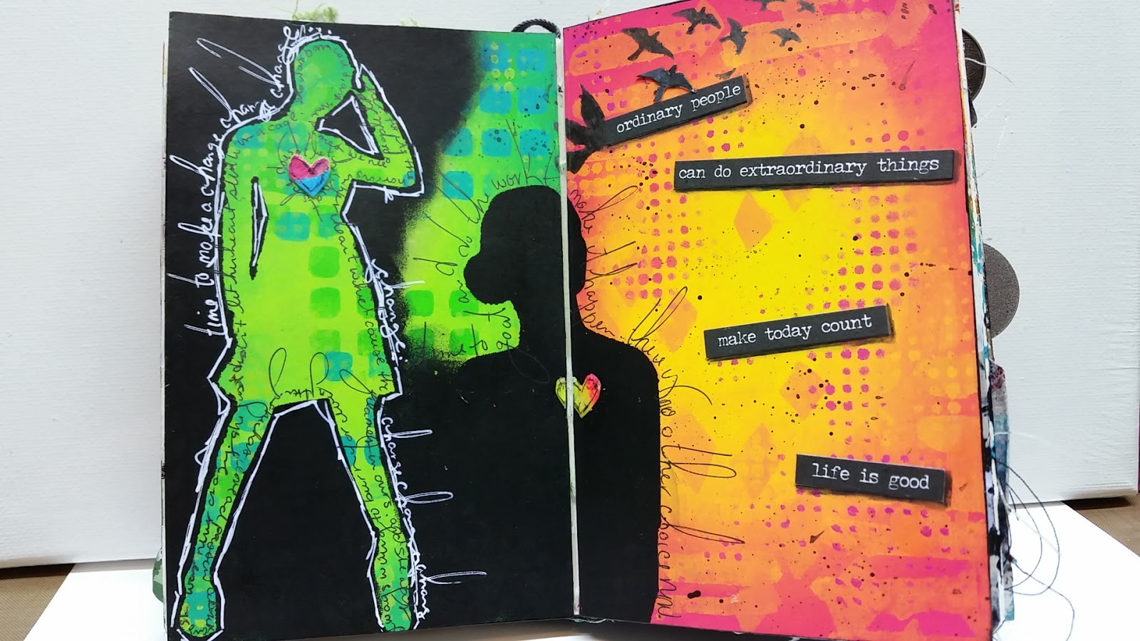 Mini Moleskine Art Journal Page "Changes"